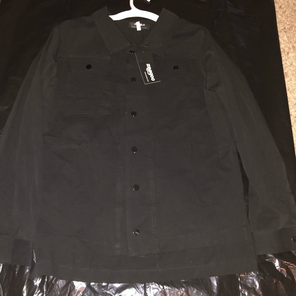Black button down